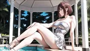 Brown Haired Big Tits Silver Bikini Gazebo Creampie Overload Ahegao Eyes Rolling