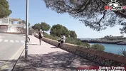 German tourist fucked publicly on the street in Mallorca