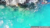 German tourist fucked publicly on the street in Mallorca