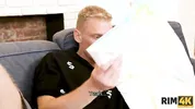 RIM4K. Playing twister with funny Russian chick ends with rimming and sex