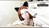 I gave MILK and COCK to a HOT KITTEN IN HEAT
