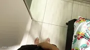 My stepsister finds me masturbating and helps me ejaculate