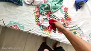 My stepsister finds me masturbating and helps me ejaculate