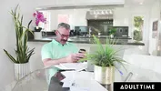 ADULT TIME - Pervert Lilith Grace Uses Stepmom's Phone To Tease New Stepdad With Feet & Dildo Videos