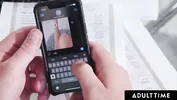 ADULT TIME - Pervert Lilith Grace Uses Stepmom's Phone To Tease New Stepdad With Feet & Dildo Videos