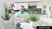 ADULT TIME - Pervert Lilith Grace Uses Stepmom's Phone To Tease New Stepdad With Feet & Dildo Videos