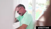 ADULT TIME - Pervert Lilith Grace Uses Stepmom's Phone To Tease New Stepdad With Feet & Dildo Videos