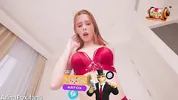 ASMR : She Dropped The Towel in Burgundy Lingerie & Black Nylon Stockings Begged For Cum On Ass POV