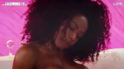 Busty ebony masturbating