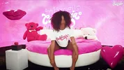 Busty ebony masturbating