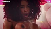 Busty ebony masturbating