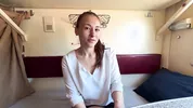Fucked a cute neighbor in the reserved seat
