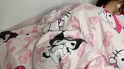 I catch my stepsister secretly masturbating under the covers