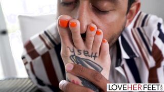 Tattooed Brunette Alex Jones Banged Hard After Worshipping
