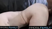 Stepfather And Stepson Duo Convince Cute Girl For Throat And Pussy Fucking!