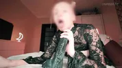 Alt Girl’s Sloppy BJ for Huge BBC dildo