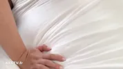 Two busty brunettes in lingerie for one guy
