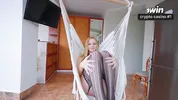 Sweet Petite Blonde Angel in Fishnet Bodystocking – Impossible Not to Want Her