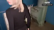 On my way home, I ran into a neighbor in the building's entrance and ended up ripping her tights