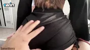 Sexy step sister In stockings wants me to fuck her tight leg cunt In doggystyle