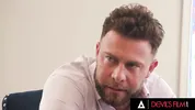 DEVILS FILM - Rissa May Hides Under Table To Suck Cock While His Wife Joins Cheating Threesome