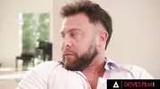 DEVILS FILM - Rissa May Hides Under Table To Suck Cock While His Wife Joins Cheating Threesome