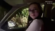 Sexy sch00lgirl gets on a stranger's car and they end up fucking -POV