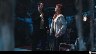 Ouija Board Parody Prank - Redhead Babe Face Fucked While the Time is Frozen