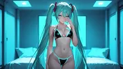 Hatsune Miku backstage performance (AI)