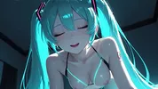 Hatsune Miku backstage performance (AI)