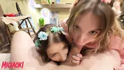 Anal threesome with girls who have the most beautiful round asses.