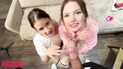 Anal threesome with girls who have the most beautiful round asses.