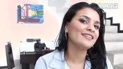 Curvy Brunette Latina Teases in Pink Lace Panties, Then Gets Her Fat Ass Spread Open and Fucked