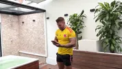 Anal Creampie-Colombian delivery girl gets her tight ass DESTROYED by a horny Frenchman in the middle of a soccer game!
