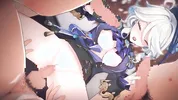 【Genshin Impact Furina】gangbang 3D Hentai Animation.(Fingering,handjob,blowjob,sex)