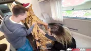 BangVan - Busty RV Driver Jennifer Mendez Takes a Real Dinosaur on Board!