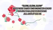 “Slow, Slow, Slow” Katy Rose Takes Two Monster Cocks Into Her Pussy In Double Vag Threesome – Immora