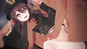 【Genshin Impact Hu Tao】gangbang 3D Hentai Animation.(Fingering,handjob,blowjob,sex)
