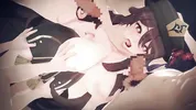【Genshin Impact Hu Tao】gangbang 3D Hentai Animation.(Fingering,handjob,blowjob,sex)