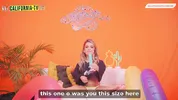 Brazil's naughtiest dwarf playing with a dildo her size!