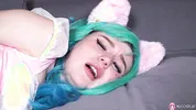 Naughty babe Leyla Lure with butt plug,masturbates with her favorite dildo.