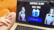 Surprise Box Glory Hole from My Girlfriend — I Fucked Her Like a Stranger