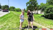 BangVan - Redhead Abbey Margot aka Abby Margarita & her Jealous Girlfriend Ride Bang Van!