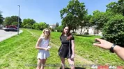 BangVan - Redhead Abbey Margot aka Abby Margarita & her Jealous Girlfriend Ride Bang Van!