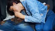 Passenger shows his dick to naughty app driver!