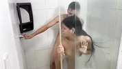 Fucking my hot stepsister in the bathroom, I end up cumming in her ass.