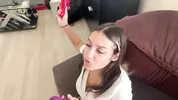 Super Horny Step Sis Makes Step Bro CUM 3 TIMES ~ 2 Cumshots & A Creampie ~ Violet Gems