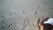 LUCKY VOYEUR FUCKS A BIG ASS STRANGER ON THE NUDIST BEACH WHILE SHE'S DOING NAKED YOGA... BIG CREAMPIE