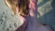 LUCKY VOYEUR FUCKS A BIG ASS STRANGER ON THE NUDIST BEACH WHILE SHE'S DOING NAKED YOGA... BIG CREAMPIE
