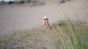LUCKY VOYEUR FUCKS A BIG ASS STRANGER ON THE NUDIST BEACH WHILE SHE'S DOING NAKED YOGA... BIG CREAMPIE